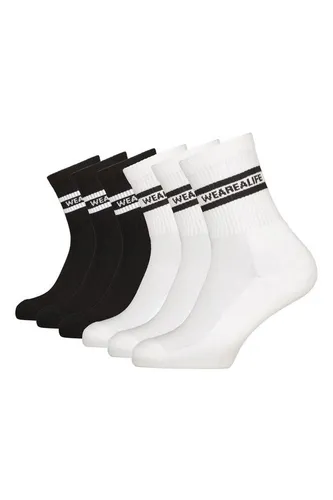 Alife & Kickin Tennissocken Damen 6 PACK - HenjaAK (Spar-Set) sportliche Tennissocken mit Streifen, aus Baumwolle mit weichem Bund