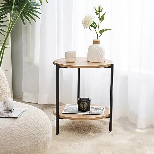 Beistelltische Beige von en.casa