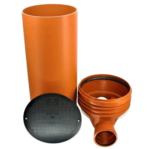 KARMAT/Dyka Megaastore KG Schacht DN400/DN160 - Komplett SET - KG Rohr 100 cm - Kanal Entwässerung - Kontrollschacht Revisionsschacht Komplett SET