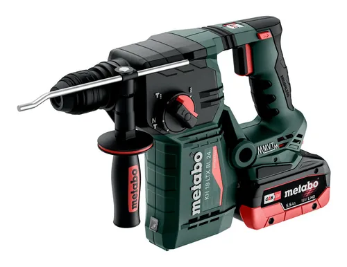 Metabo KH 18 LTX BL 24 Akku-Hammer 2 x 5,5 Ah LiHD - Bohrmaschine mit kraftvollem Akku, ideal für professionelle Anwendungen und flexibles Arbeiten ohne Kabel.