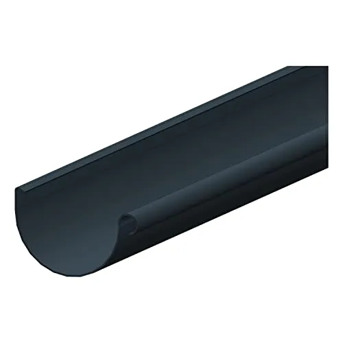 Home & Garden | Dachrinne Regenrinne Halbrundrinne 200cm | Kunststoff PVC Farbe Anthrazit | Dachrinnensystem RG 100 Typ 300 Fallrohr DN 60 4
