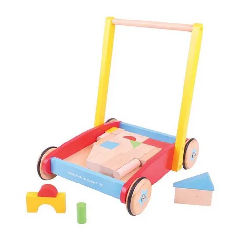 Bigjigs Toys Laufwagen für Babys – Klassisches Holzspielzeug