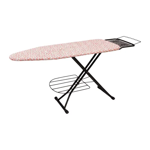 relaxdays Bügelbrett 110 x 33 cm, höhenverstellbar - Praktisches Bügelbrett mit stabiler Metallkonstruktion und hitzebeständigem Baumwollbezug. Ideal für rückenschonendes Bügeln dank höhenverstellbarem Design und integriertem Kleidergitter für frische Wäsche.