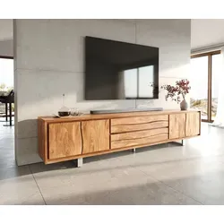 Produktbild DELIFE Lowboard Live-Edge 300 cm Akazie Natur