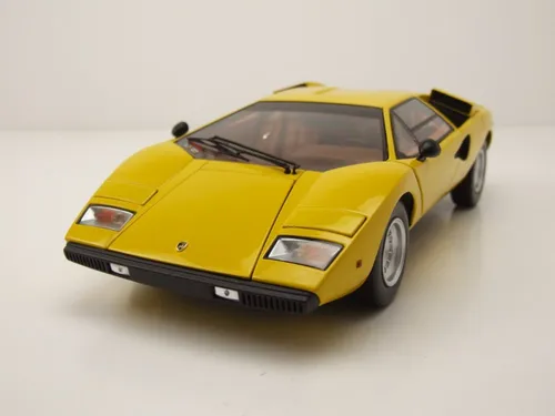 Lamborghini Countach LP 400 Modellauto 1:18 Kyosho - Detailreiches Standmodell im Maßstab 1:18 aus Die-Cast, mit öffnenden Hauben und Türen. Perfekt für Sammler und Fans von Sportwagen.