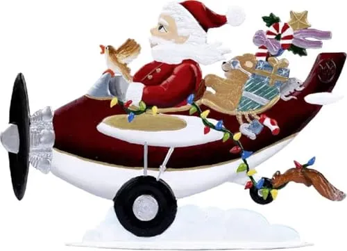 ETC Wilhelm Schweizer Figur aus Zinnlegierung Nikolaus im Flugzeug Jahresnikolaus 2024