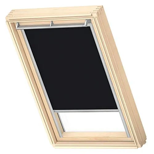 VELUX Verdunkelungsrollo Uni Schwarz 3009, 78x140 cm - Rollos für VELUX-Dachfenster, lichtundurchlässig und manuell, ideal für optimalen Lichtschutz und Privatsphäre.