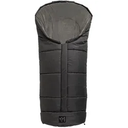 Kaiser Kinderwagenfußsack Jooy Melange schwarz melange - Fußsack für Kinderwagen, extra groß und lange verwendbar von 6-36 Monaten, mit abnehmbarem Fußteil für einfache Handhabung und zusätzlichem Komfort durch nachrüstbare Lammfelleinlage.