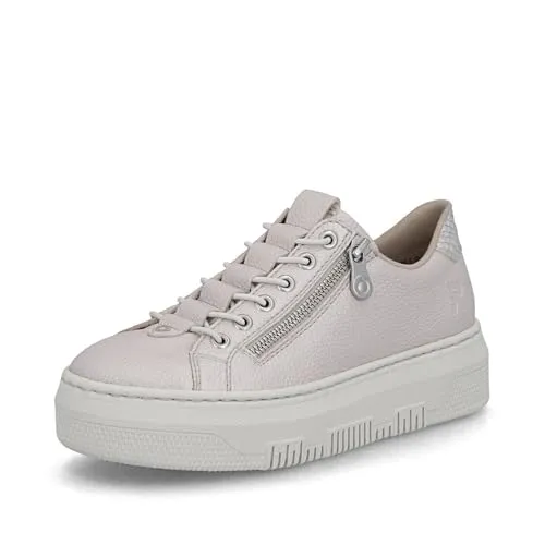 Rieker Damen Low-Top Sneaker M1952 – Stilvolle Halbschuhe für jeden Tag - Elegante Halbschuhe aus Kunstleder mit flachem Absatz und praktischem Reißverschluss. Ideal für Freizeit und Sport, bequem und vielseitig kombinierbar.