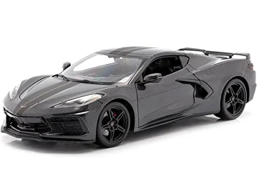 Maisto 31447 Chevrolet Corvette C8 Stingray, metallic-dunkelgrau, 2020, 1:18, Fertigmodell