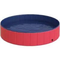 Hundepool Planschbecken für Hunde Rot Ø140 x H30 cm von PawHut