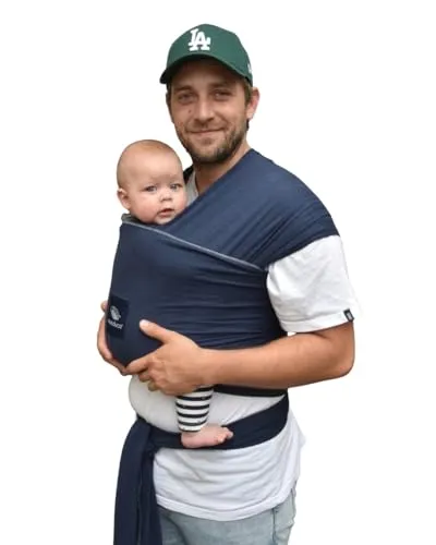 manduca Sling - Elastisches Babytragetuch aus Bio-Baumwolle - Babytragen: GOTS zertifiziertes Tragetuch für Neugeborene bis 15 kg, bietet Komfort und Sicherheit für eine gesunde Hüftentwicklung.