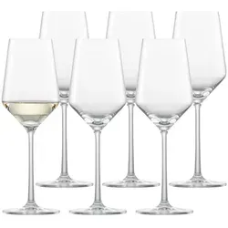Zwiesel Glas PURE Riesling Weißweinglas 6er Set - Gläser - 6 edle Kristallgläser für Riesling, die Aromen perfekt entfalten und spülmaschinengeeignet sind. Ideal für Weinliebhaber!