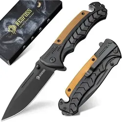 Taschenmesser Rettungsmesser Gurtschneider Glasbrecher FA46N Schwarz - Das Taschenmesser FA46N Schwarz vereint Funktionalität und Stil. Ideal für Outdoor-Abenteuer und Notfälle, bietet es Gurtschneider und Glasbrecher für schnelle Hilfe. Mit hochwertiger Klinge und robustem Griff ist es dein zuverlässiger Begleiter.