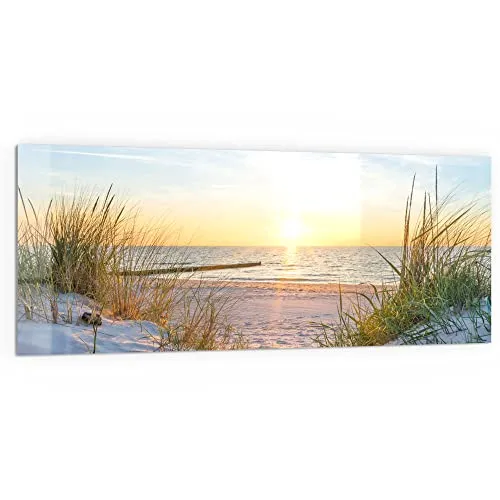 DEQORI Küchenrückwand Glas Abendsonne Ostsee 125x50 cm von DEQORI