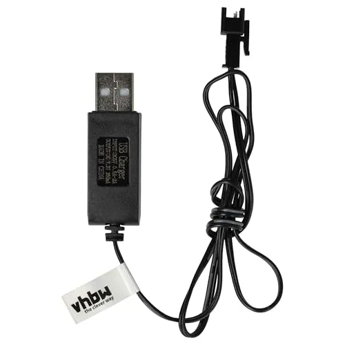 vhbw USB-Ladekabel für RC-Akkus mit SM-2P-Anschluss, RC-Modellbau Akkupacks - 60 cm 7,2 V