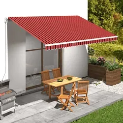vidaXL Markisenbespannung Canvas Orange & Braun 500x300 cm von vidaXL