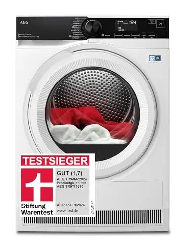 AEG Wärmepumpentrockner 8 kg, Serie 9000 AbsoluteCarePlus, Testsieger