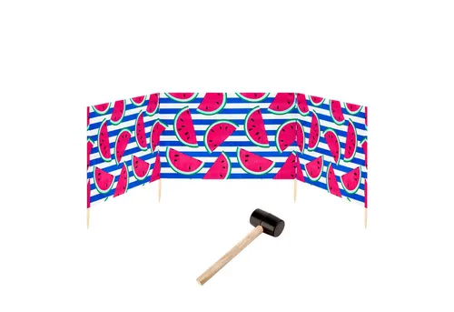 Garronda Windschutz Strand Sichtschutz 4m lang mit Gummihammer GAEX001, (mit Gummihammer)