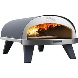 ZIIPA Gas Pizzaofen Piana grau - Grills: Kompakter Gas Pizzaofen mit drehbarem feuerfestem Stein für perfekte Pizzen in unter einer Minute!