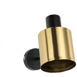 Licht-Erlebnisse Wandlampe PALERMO - Industrial Design in Messing Schwarz - Lampen - Stilvolle Wandleuchte im Industrial Design für Wohnzimmer und Flur, mit gezielter Lichtstreuung für optimale Beleuchtung in Küche und Arbeitszimmer.