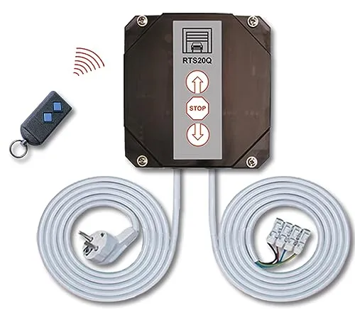 Dickert Rolltorsteuerung Garagentorsteuerung mit Funk, 868 MHz Set RTS20Q Set Komplett Anschlussfertig mit Sender Auswahl (RTS20Q + S5 Sender)