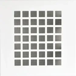 UPMANN Lüftungsgitter eckig mit Klemmfeder - 140 x 140 mm - Lüftungstechnik, ausgestattet mit einem schwarzen Insektenschutzgitter aus Fiberglas für optimale Luftzirkulation und Schutz vor Insekten.