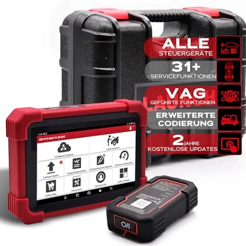 LAUNCH CRP919MAX OBD2 Diagnosegerät für alle Fahrzeuge - OBD-II Diagnosewerkzeuge mit OE-Level Diagnose für alle Systeme, 31+ Reset-Services und kostenfreie Updates für 2 Jahre – ideal für professionelle Fahrzeugdiagnose.