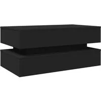 vidaXL Couchtisch mit LED-Leuchten - Beistelltisch fürs Wohnzimmer mit modernem Design und RGB-LED-Leuchten, die die Atmosphäre anpassen und vielseitig einsetzbar sind.