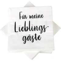 Bestlivings Servietten 33 x 33 cm 3 Lagig 20er Pack Lieblingsgäste