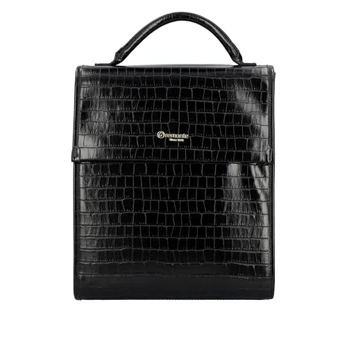 Remonte Damen Q0536 Rucksackhandtasche, Schwarz - Stylische Rucksackhandtasche für den urbanen Lifestyle, ideal für Alltag und Freizeit.