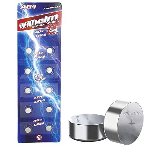 X Wilhelm AG4 LR66 - L 626-177 - 377 - GP77A Qualitätsbatterien 1,5 V Alkaline 10