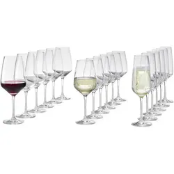Schott Zwiesel Gläserset Tulip – 18-teiliges Kristallglas-Set - Elegantes 18-teiliges Gläserset für Sekt, Weiß- und Rotwein aus hochwertigem Kristallglas. Spülmaschinengeeignet, ideal für stilvolle Tischkultur und besondere Anlässe.
