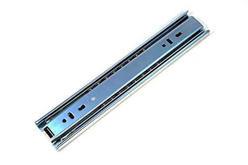 GTV 45 mm Vollauszug Teleskopschiene Schubladenschiene 45-92cm, Silber, Seitliche Montage