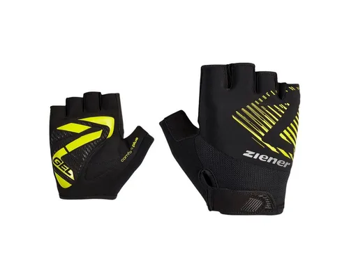 Ziener Curdt-Z Fahrradhandschuhe für Herren - Schwarz/Gelb, Größe 9,5 - Die ZIENER Kurzfinger Fahrradhandschuhe CURDT bieten optimalen Komfort auf Radtouren. Mit GEL Polsterung und rutschfester Innenhand sind sie ideal für längere Fahrten. Atmungsaktives Material sorgt für ein angenehmes Tragegefühl.