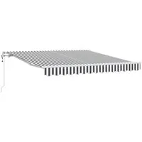 vidaXL Automatische Markise Anthrazit & Weiß 300x250 cm - Schütze dich vor UV-Strahlen und genieße kühle Schattenplätze auf Terrasse oder Balkon mit dieser langlebigen, automatischen Markise aus pulverbeschichtetem Aluminium.