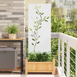 vidaXL Wetterfestes Wandkunst-Paneel für draußen - Rankgitter zur stilvollen Verschönerung von Garten und Terrasse, aus robuster Stahlkonstruktion für maximale Langlebigkeit und minimalen Pflegeaufwand.