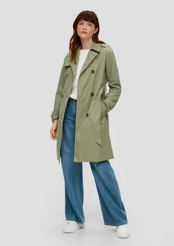 s.Oliver Funktionsmantel Trenchcoat mit Bindegürtel in Grün - Funktionsjacke in Slim Fit mit Bindegürtel, ideal für stilvolle Outfits bei jedem Wetter. Perfekt für die Übergangszeit!