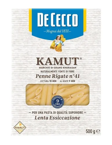 De Cecco Nudeln Pasta Penne Rigate N.41 Kamut Marke von Khorasan-Weizen 500g