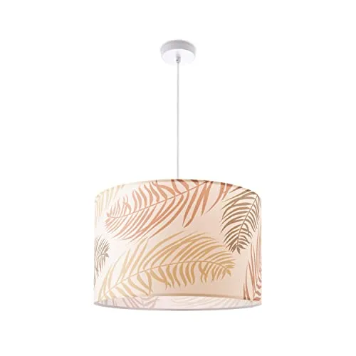 Paco Home Hängeleuchte Urban Jungle für Esstisch und Wohnzimmer - Moderne Pendelleuchte im angesagten Urban-Jungle-Design. Robuste Aluminiumkonstruktion mit hochwertigem Stoffschirm, ideal für stilvolle Wohnräume. E27 Fassung für flexible Beleuchtung.