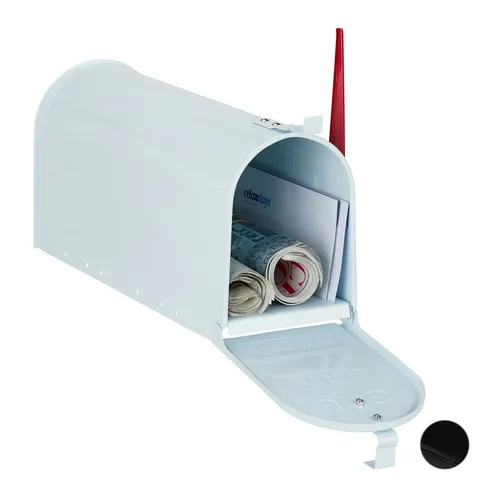 Relaxdays US Mailbox Vintage, Nostalgie Briefkasten - Amerikanische Briefkästen mit nostalgischem Retro-Look und stabiler Bauweise – ideal für hohe Postaufkommen und ein Hingucker in jedem Garten.