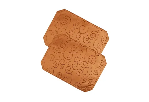 Haus und Deko Kuscheltier Tischset 2er Set 35x50 cm Struktur Damast Ornamente Platzset Untersetz (2-St)