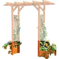 PROMADINO Pflanzkasten, honigfarben, 52 x 32 cm aus Kiefernholz - Garten-Zubehör: Hochwertiger Pflanzkasten aus robustem Kiefernholz, ideal für Kübelpflanzen mit einer Füllmenge von 47 l. Perfekt für den Außenbereich!