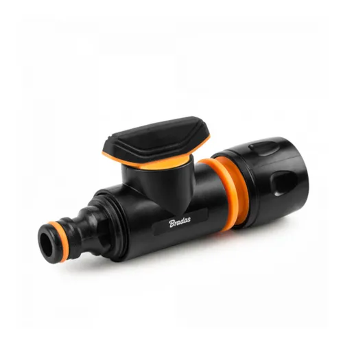 Schlauchkupplung mit Regulier- und Absperrventil 1/2