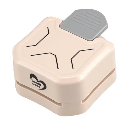 Ideen mit Herz Eck-Stanzer | 3 in 1 | Kreiere z.B. Grußkarten zum Geburtstag, Ostern, Weihnachten | für Papier von 120 bis 200 g/m² | mit 3 verschiedenen Designs