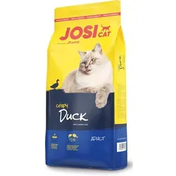 JosiCat Crispy Duck (7 x 650 g) | Adult | Premium Trockenfutter für Katzen | mit köstlicher Ente & wertvollen Fettsäuren | Powered by JOSERA | Katzenfutter | Alleinfuttermittel | 7er Pack