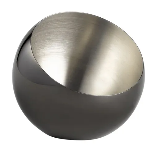 APS Schale -SPHERE- Ø 24 cm, H: 21 cm, 2 Liter aus Edelstahl - Elegante Schale aus robustem 18/8 Edelstahl, ideal für festliche Anlässe und stilvolle Präsentationen Ihrer Speisen. Genießen Sie Langlebigkeit und Pflegeleichtigkeit in einem modernen Design.