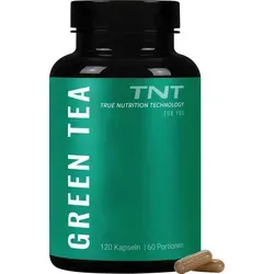 TNT Green Tea Kapseln (120 Stück) - 600mg Grünteeextrakt pro Tagesportion. (588mg Polyphenole, 300mg EGCG)