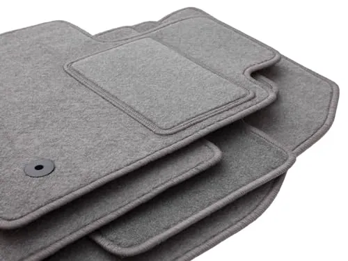 Wielganizator Automatte – Passend für Peugeot 207 SW, Kombi, Fließheck 2006-2012 – Velours – Autozubehör - Auto Fußmatten – Fußmatte Auto – 4-teilig - grau