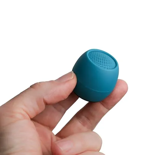 Boompods Zero Ocean Tragbarer Bluetooth Lautsprecher - IPX6 Wasserdicht Kabelloser Lautsprecher, 5 Std Spielzeit, Mini Outdoor Musikbox mit Mikrofon für Dusche und Reisen, Blau